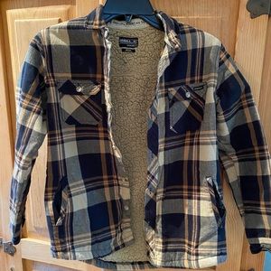 Plaid Sherpa Lined “Shacket”